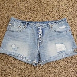 Levi's Distressed Denim Shorts